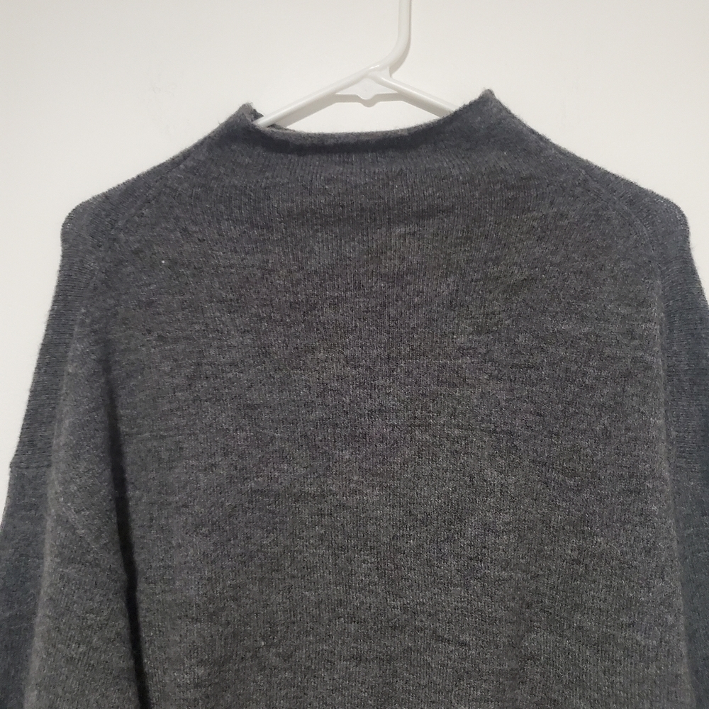 Leith Cozy Mock Neck Grey Sweater - Picture 6 of 6